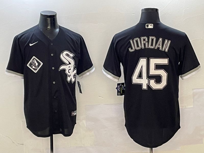 Men Chicago White Sox #45 Jordan Black Game 2025 Nike MLB Jersey style 6->chicago white sox->MLB Jersey